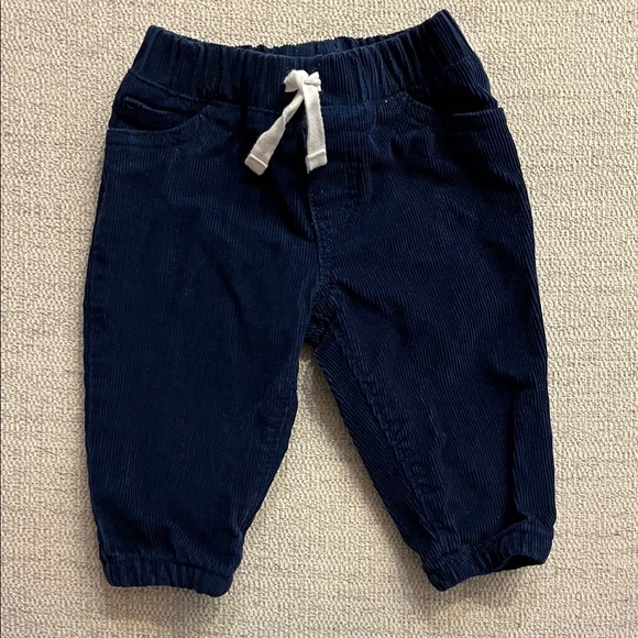Carter's Other - Carter's Navy Corduroy Jogger Pants with White Drawstring